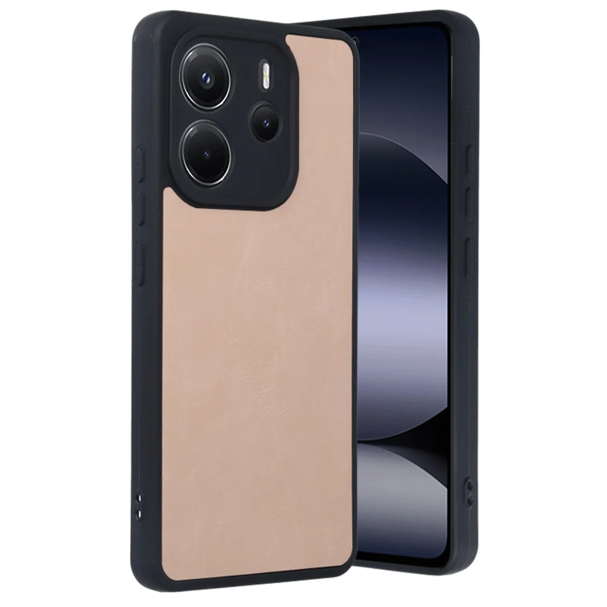 Note 14 4G Aras Premium Deri Kılıf - Pudra