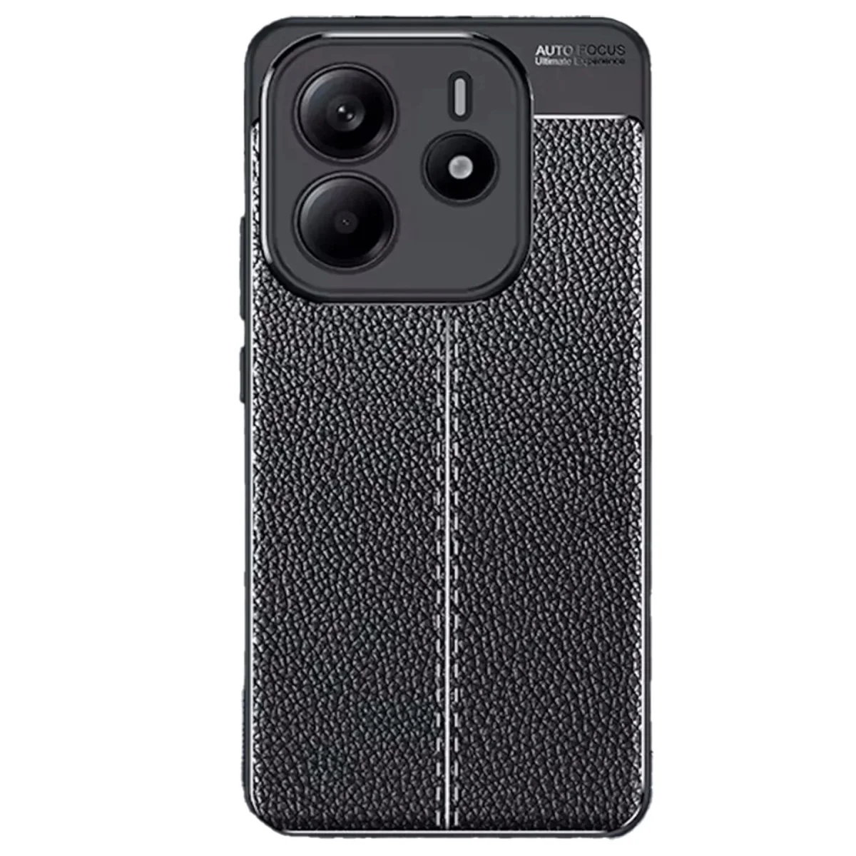 Note 14 4G Auto Focus Kılıf – Siyah TPU Deri Dokulu ve Darbe Korumalı