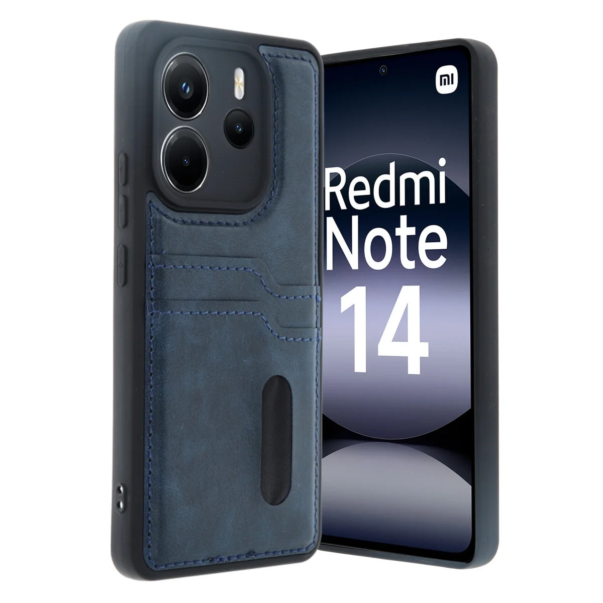 Note 14 4G Deri Kılıf - Kartvizitli, Şık ve Tam Korumalı Lacivert