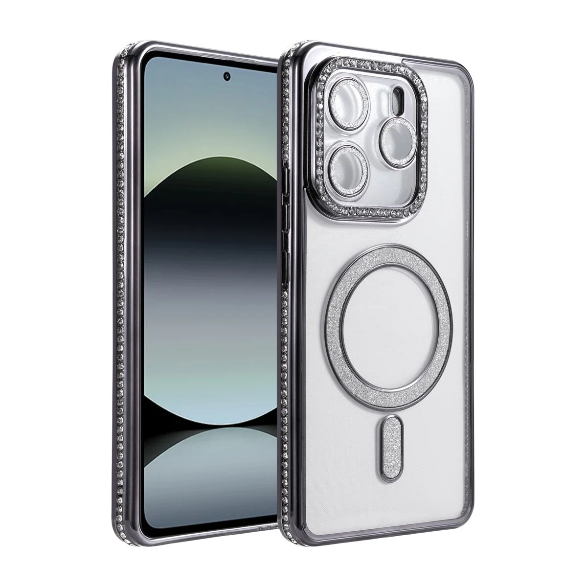 Note 14 4G Joke Simli Magneticsafe Kılıf - Siyah & Kamera Koruma