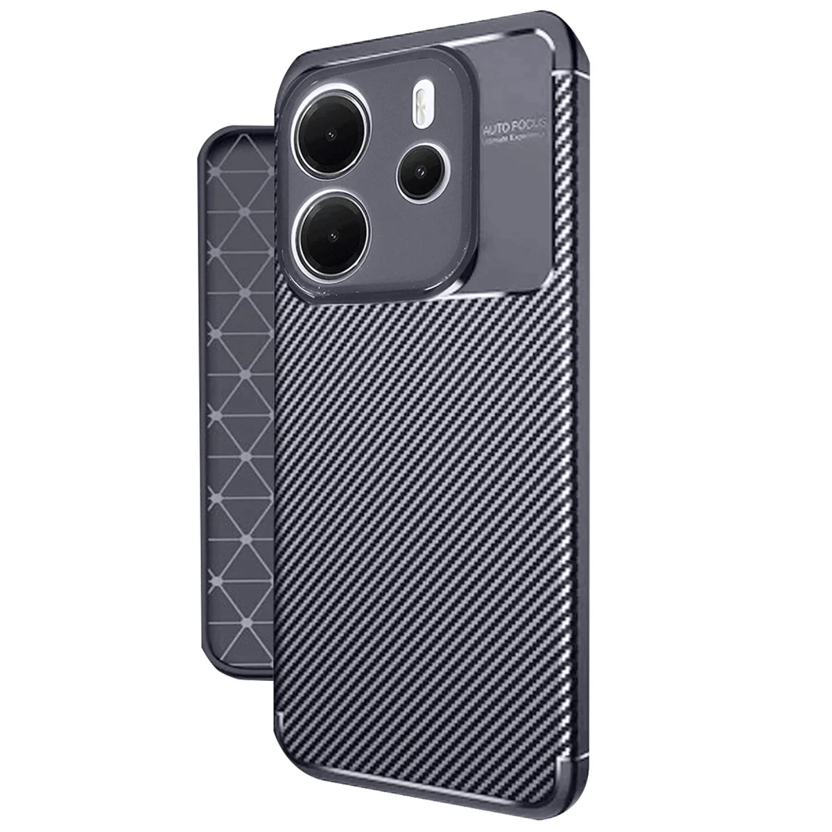 Note 14 4G Kılıf Auto Focus Karbon Kapak - Lacivert