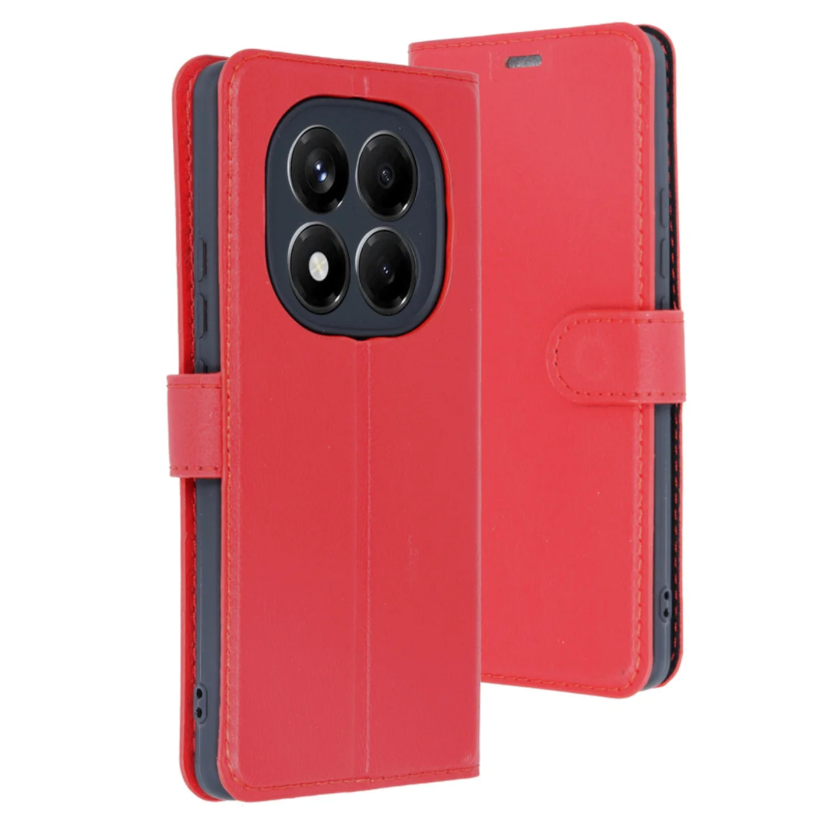 Note 14 4G Kılıf Trend S Plus Kapaklı Kılıf - Kırmızı Standlı Koruyucu Kılıf