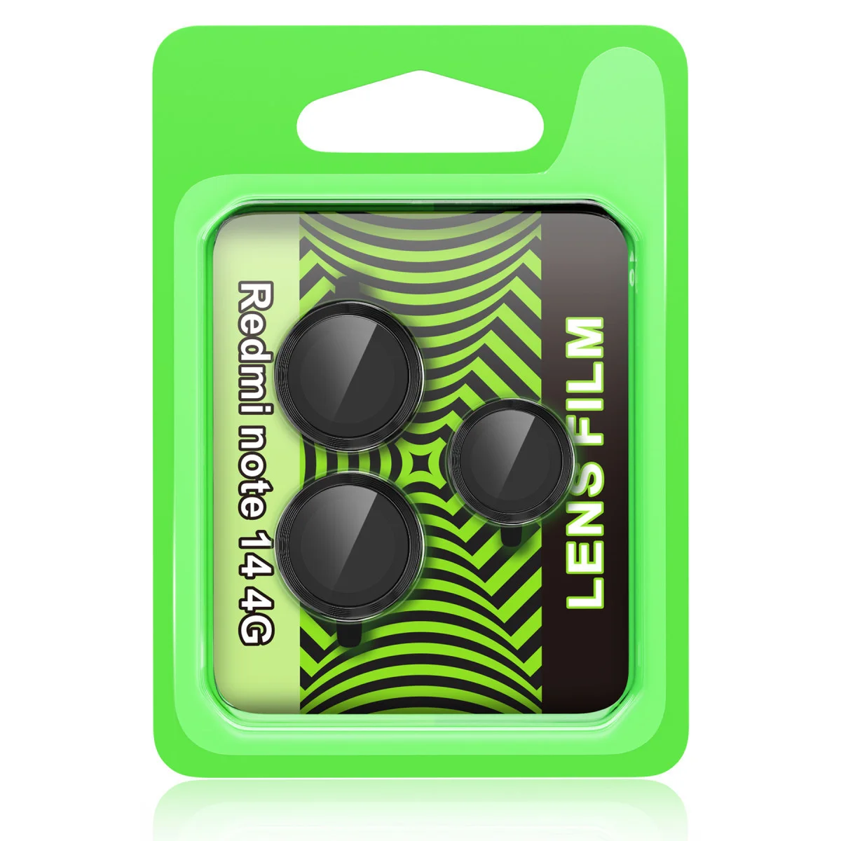 Note 14 4G Raze Metal Kamera Lens - Siyah Tempered Cam HD Korumalı