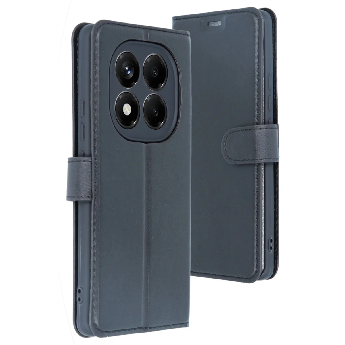 Note 14 4G Trend S Plus Kılıf - Siyah Standlı Koruma ve Cüzdan Fonksiyonlu Akıllı Kılıf