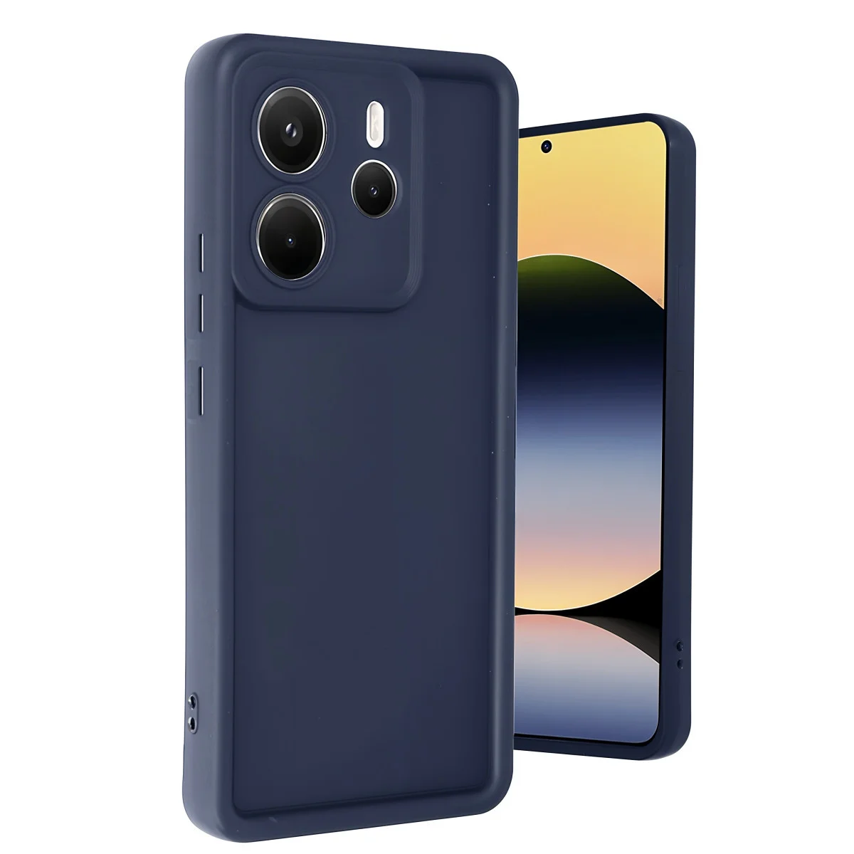 Note 14 4G Viera Silikon Kılıf - Lacivert Yerli Üretim Güvenli Kılıf
