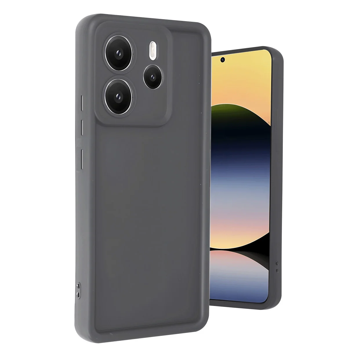 Note 14 4G Viera Silikon Gri Kılıf - Maksimum Koruma ve Şıklık