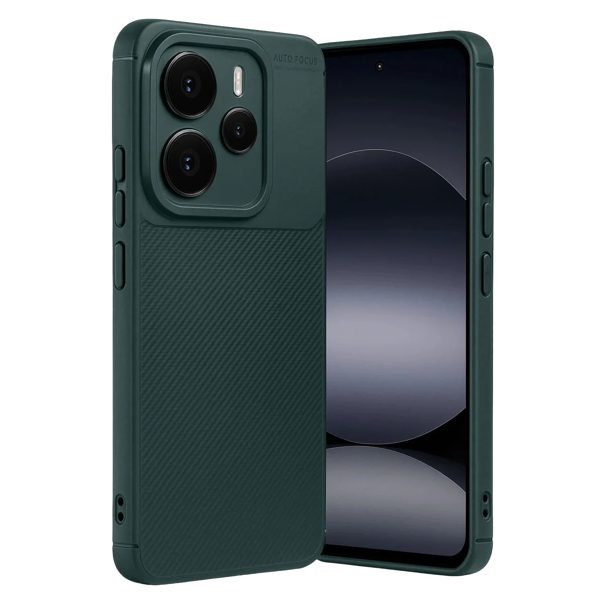 Note 14 5G Auto Focus Karbon Kapak Koyu Yeşil - Estetik ve Güçlü Koruma Kılıfı