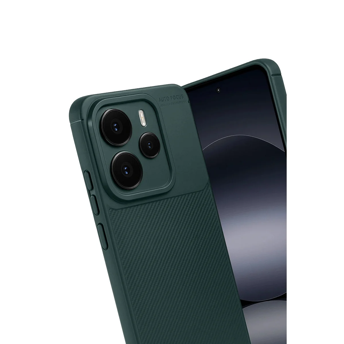 Note 14 5G Auto Focus Karbon Kapak Koyu Yeşil - Estetik ve Güçlü Koruma Kılıfı
