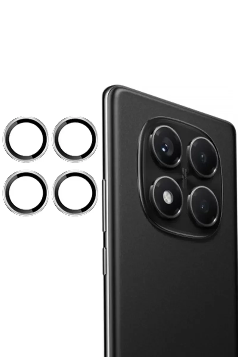 Note 14 Pro 4G ile Uyumlu PVD Metal Kamera Lens - Gümüş, 9H Sertlik, Anti-Refleksiyon
