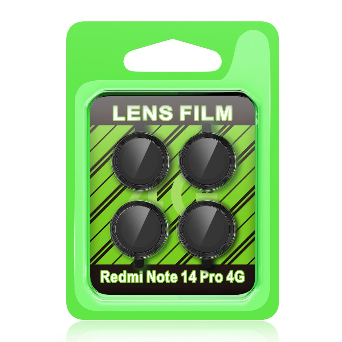 Note 14 Pro 4G Raze Metal Kamera Lens - Siyah Tempered Cam HD Koruyucu
