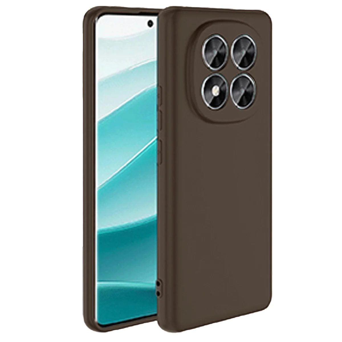 Note 14 Pro 5G First Silikon Kılıf - Kahverengi Premium Koruma