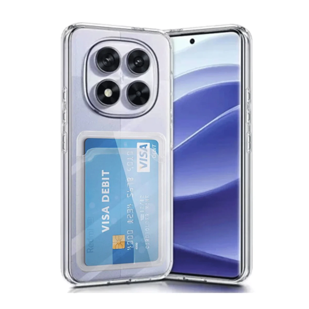 Note 14 Pro 5G Kılıf - Şeffaf Silikon Kartlık ve Darbe Koruması