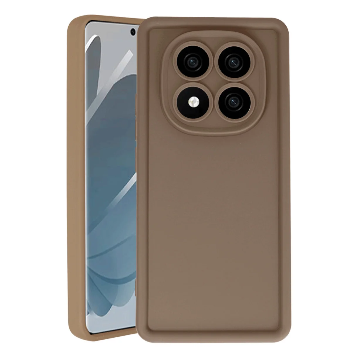 Note 14 Pro 5G Kılıf Viera Silikon Kahverengi - Yumuşak ve Güvenli Koruma