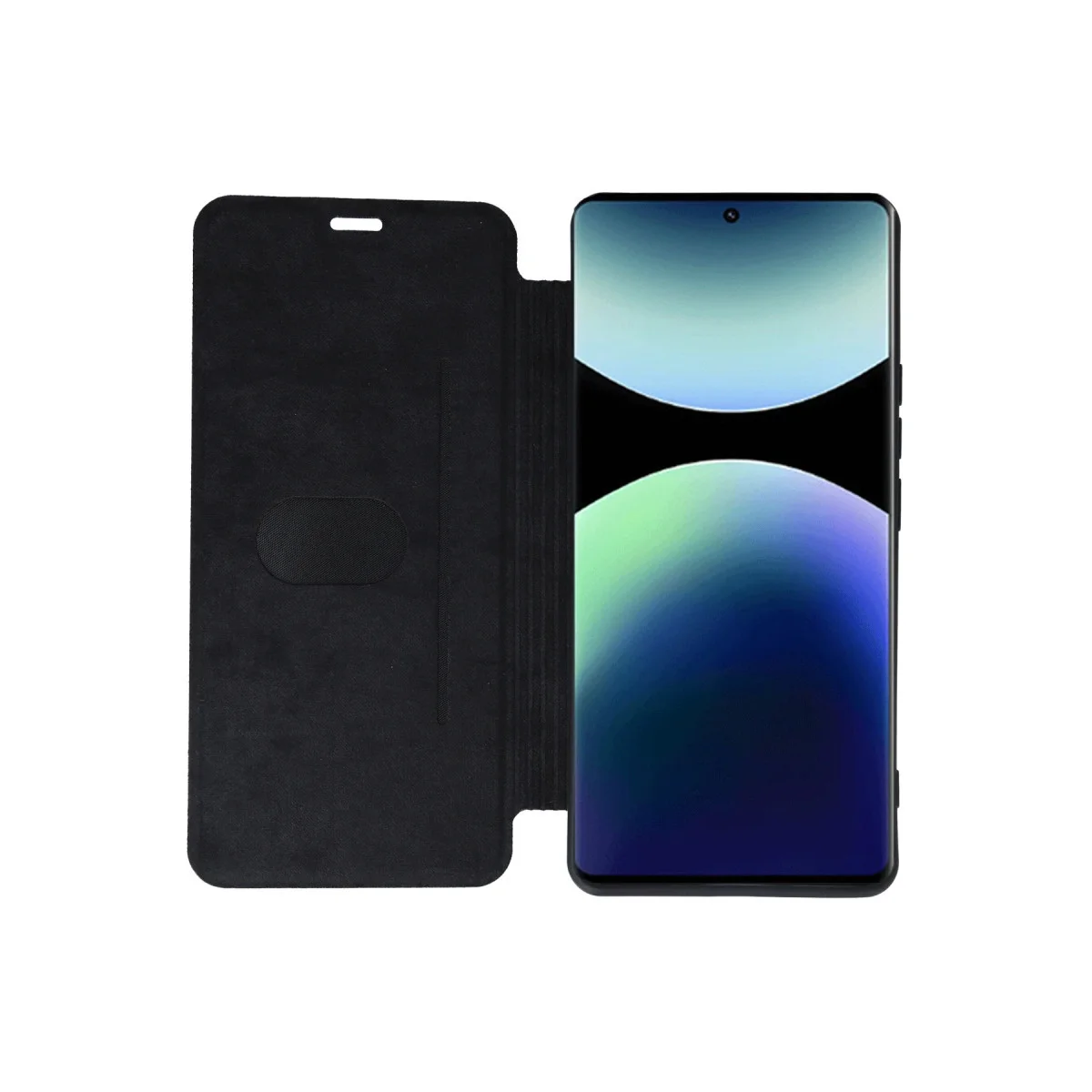 Note 14 Pro 5G Kılıf Flip Cover Koyu Yeşil - Ekran Korumalı ve Cüzdanlı Premium Tasarım