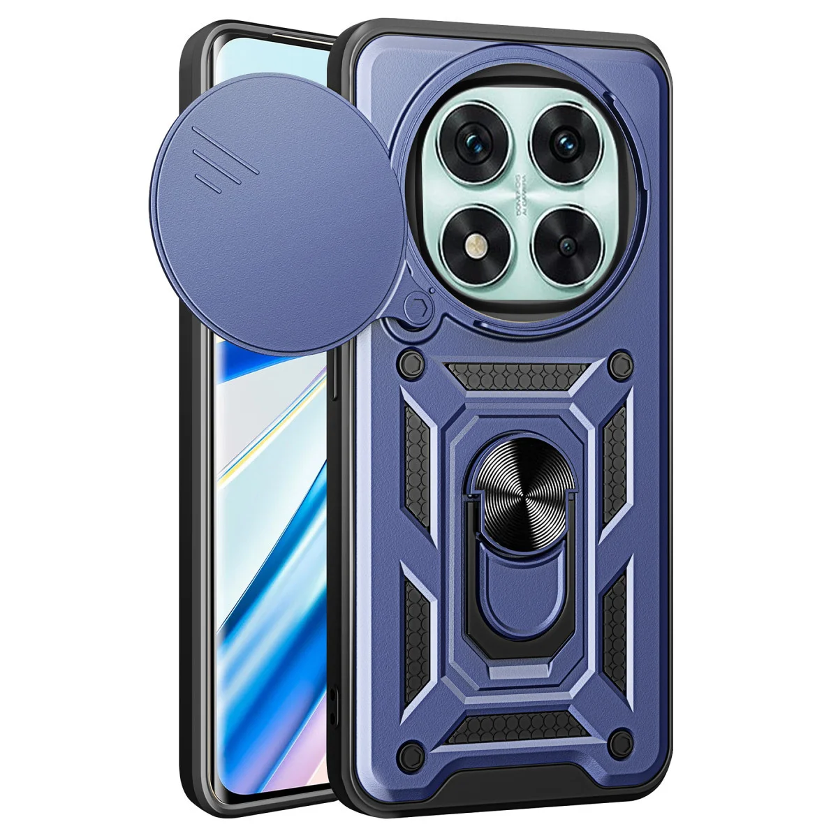 Note 14 Pro 5G Silikon Kılıf - Lens Korumalı, 360° Koruma ve Metal Stand