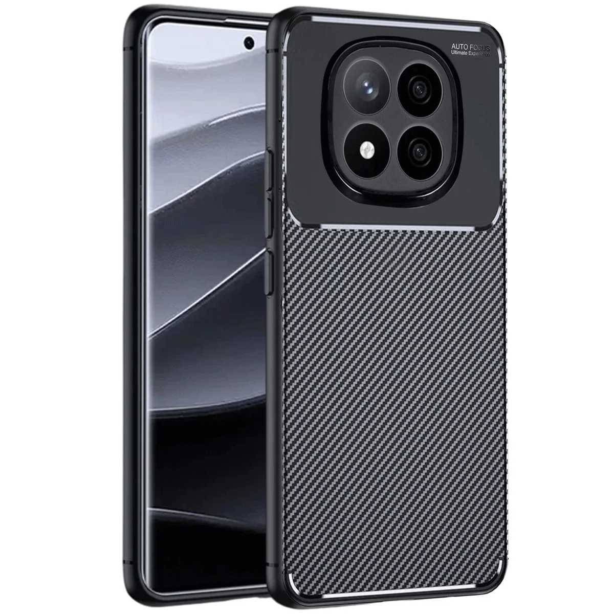 Note 14 Pro Plus Auto Focus Karbon Kapak - Siyah Kılıf ve Maksimum Koruma