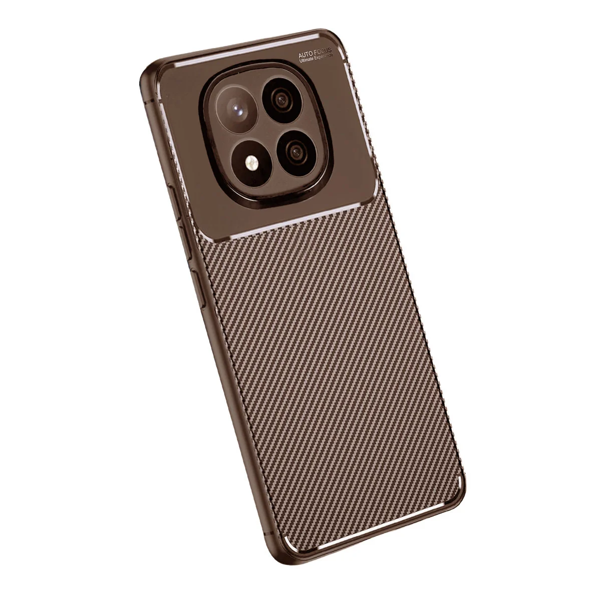 Note 14 Pro Plus Auto Focus Karbon Fiber Kılıf - Kahverengi