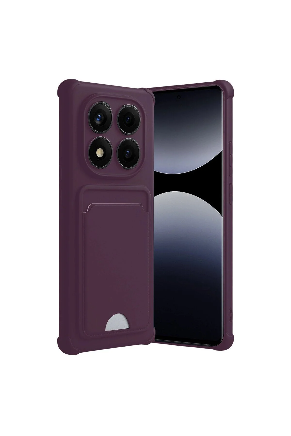 Xiaomi Redmi Note 14 Pro Plus Kelvin Kartvizitli Silikon - Derin Mor Xiaomi Redmi Note 14 Pro Plus Kelvin Kartvizitli Silikon - Derin Mor