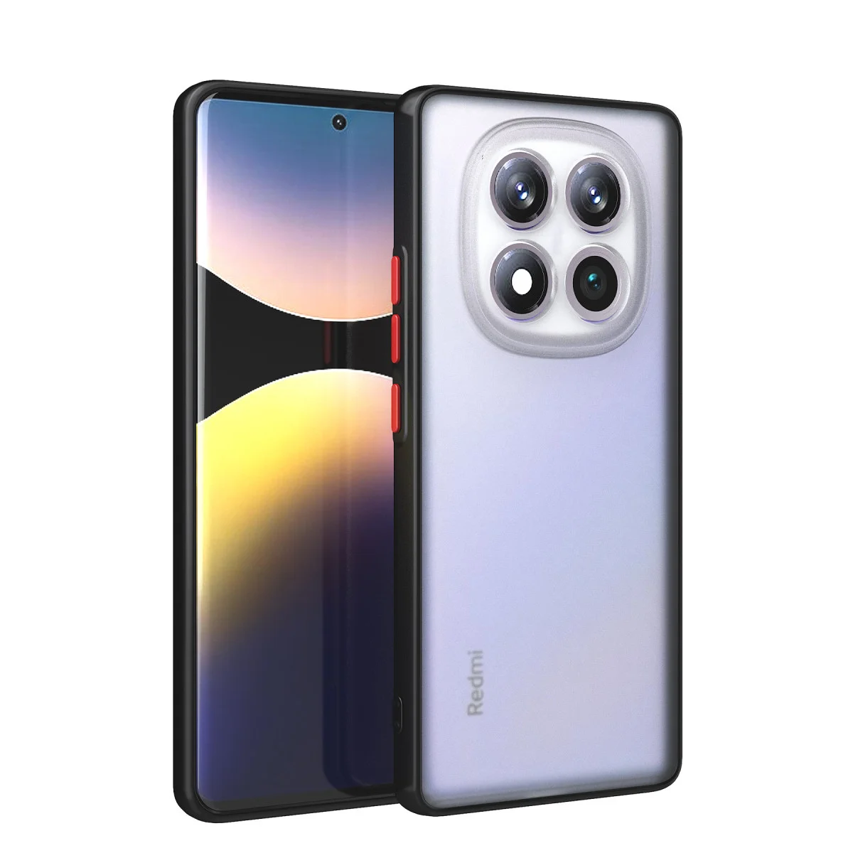 Note 14 Pro Plus Montreal Silikon Kılıf – Siyah Kamera Korumalı, Mat Yüzeyli Kılıf