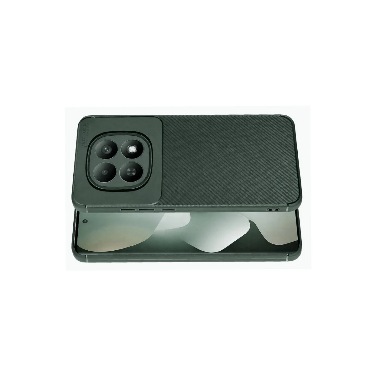 Note 15 4G Auto Focus Karbon Kapak - Koyu Yeşil