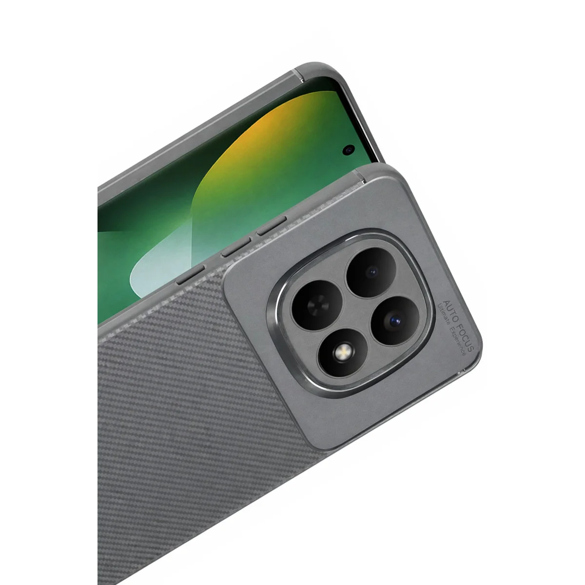 Note 15 4G Auto Focus Karbon Kapak Gri - Estetik ve Güçlü Koruma