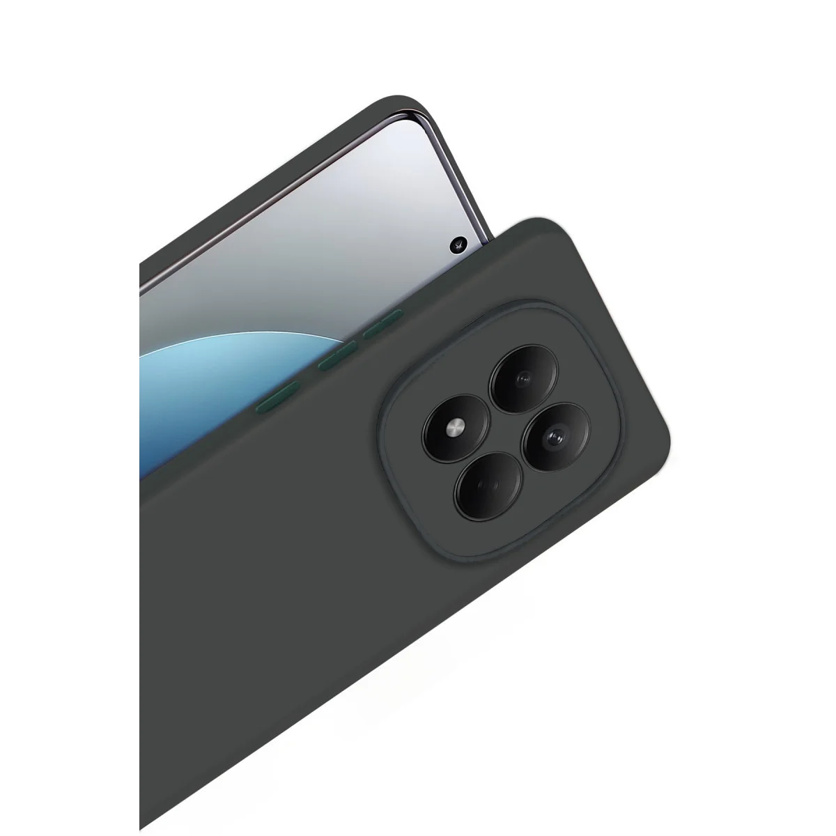 Note 15 4G First Serisi Silikon Kılıf - Koyu Yeşil
