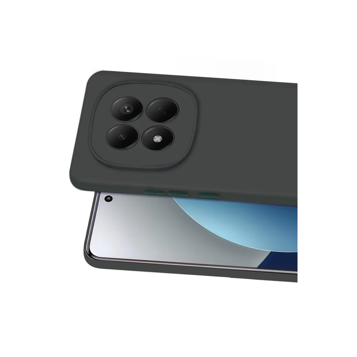 Note 15 4G First Serisi Silikon Kılıf - Koyu Yeşil
