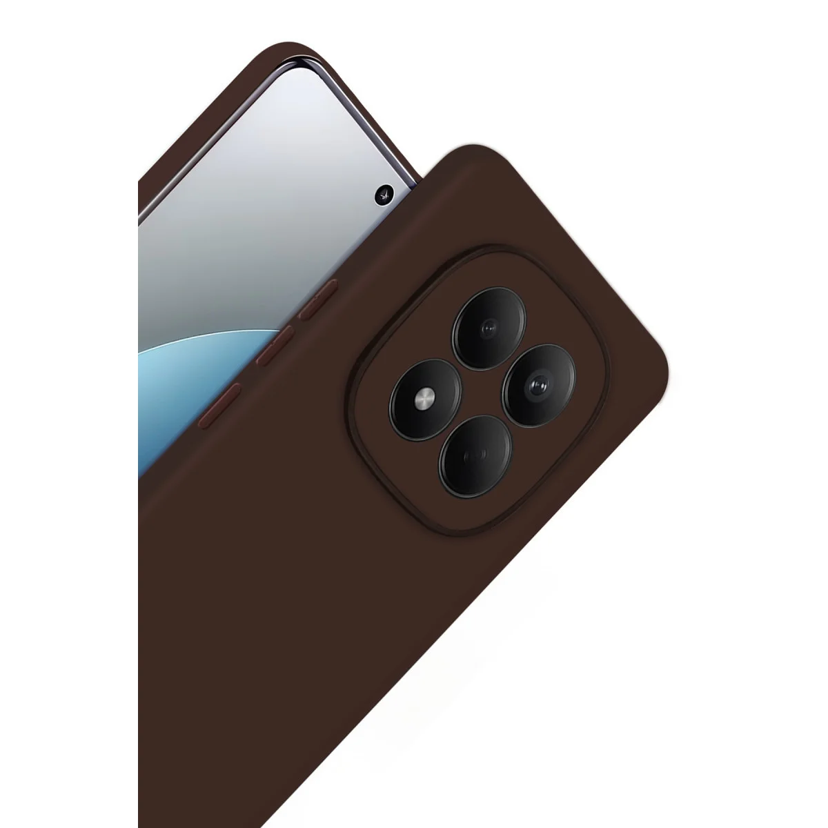 Note 15 4G First Silikon Kılıf - Kahverengi Şıklık ve Maksimum Koruma