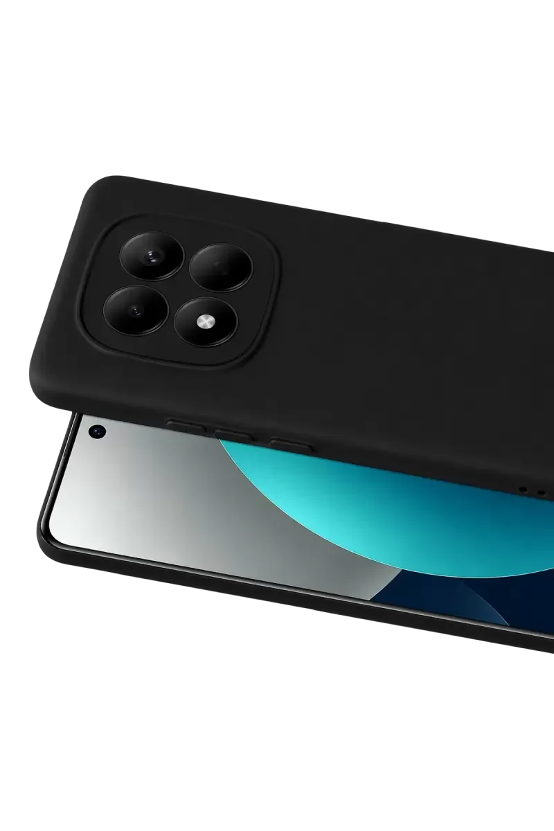 Note 15 4G ile Uyumlu Nano İçi Kadife Silikon Kılıf - Siyah
