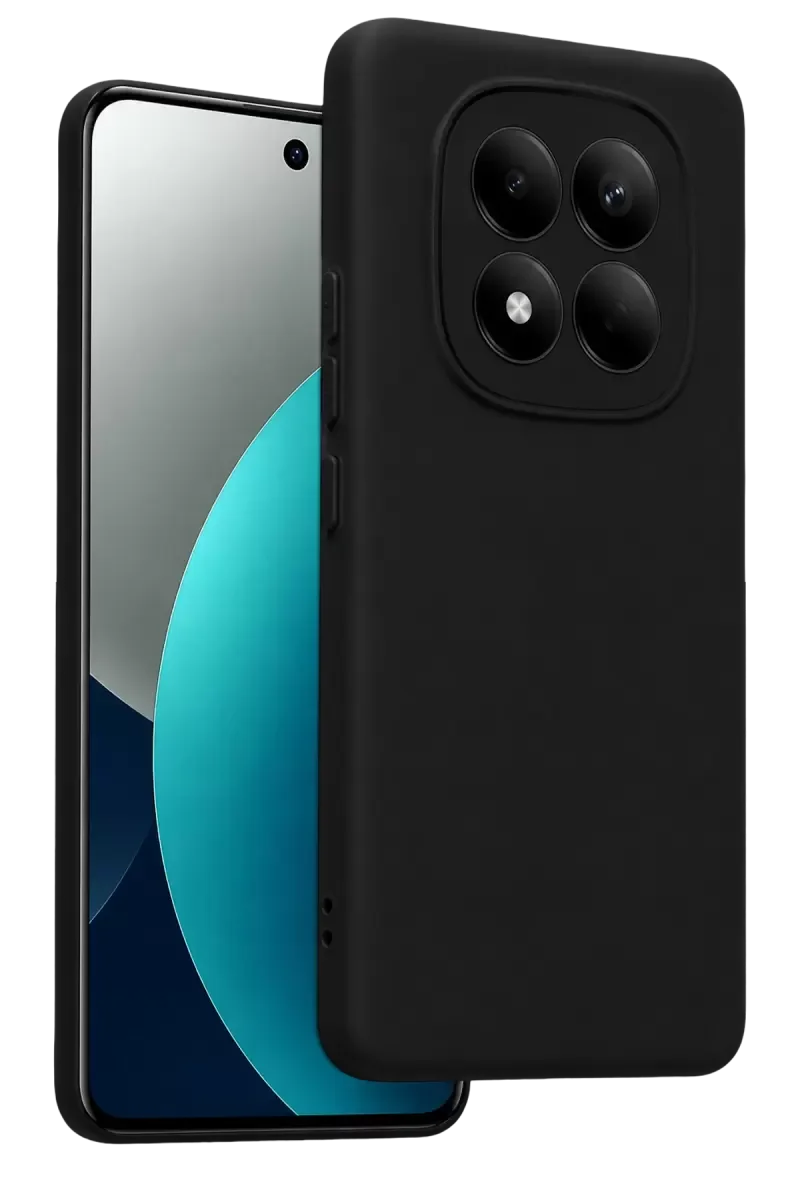 Note 15 4G ile Uyumlu Nano İçi Kadife Silikon Kılıf - Siyah