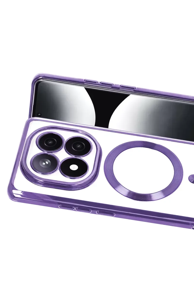 Note 15 4G Kross Magneticsafe Kapak - Mor | Manyetik Şeffaf Kılıf
