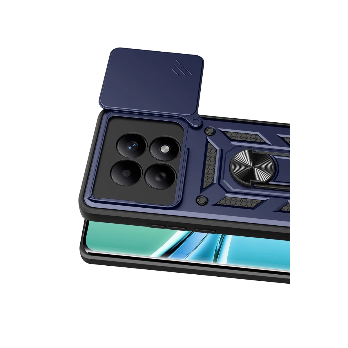 Note 15 4G Pars Lens Yüzüklü Silikon Kılıf - Maksimum Koruma ve Güvenlik