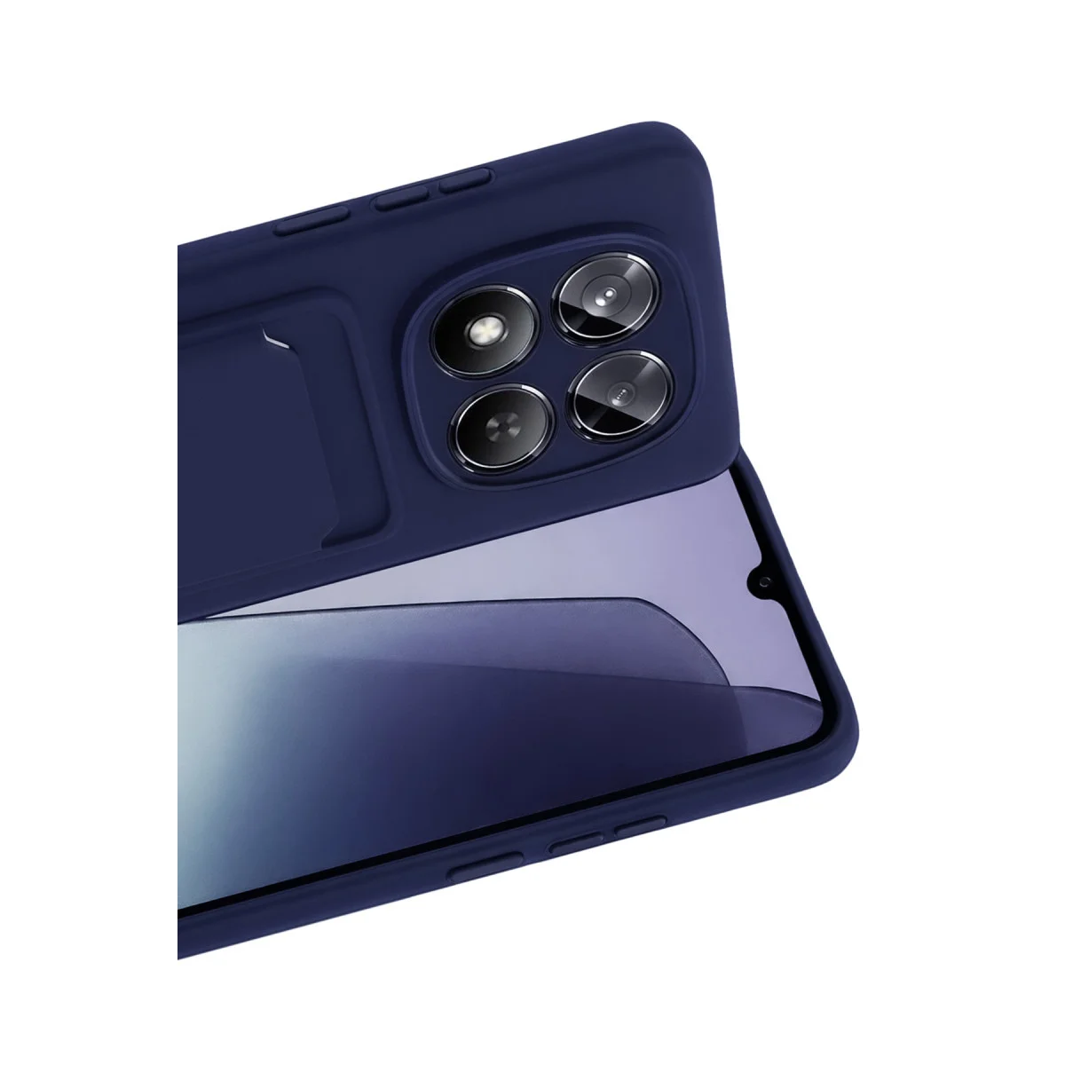 Note 15 Pro 4G Kelvin Kartvizitli Silikon Kılıf - Lacivert Premium Soft-Touch