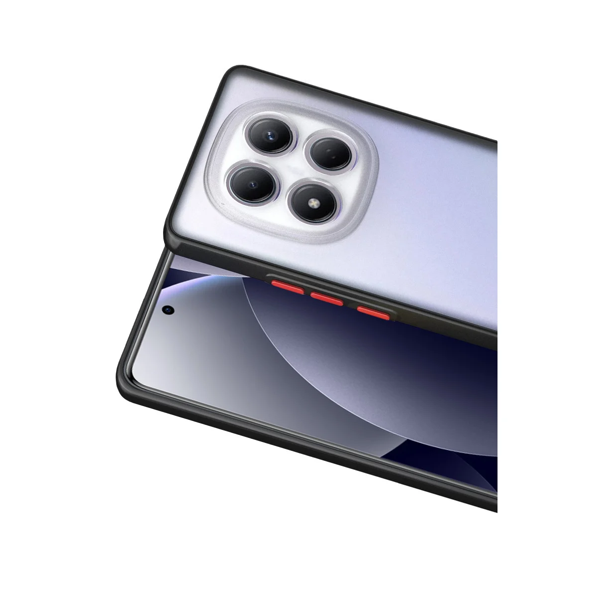 Note 15 Pro 4G Montreal Silikon Kapak - Siyah - Yüksek Koruma ve Mat Arka Panel