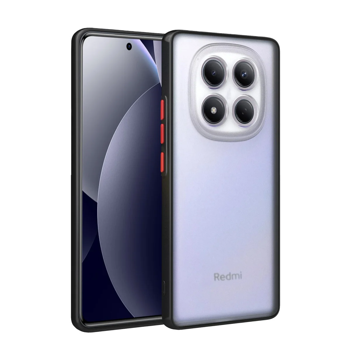 Note 15 Pro 4G Montreal Silikon Kapak - Siyah - Yüksek Koruma ve Mat Arka Panel