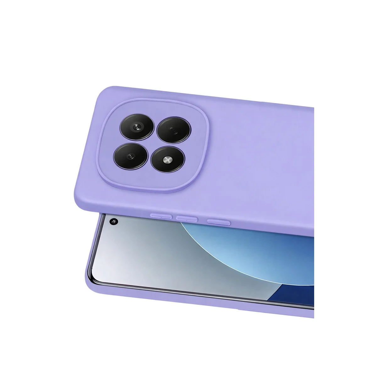 Note 15 Pro 4G Silikon Kılıf (Lila) - Şıklık ve Maksimum Koruma
