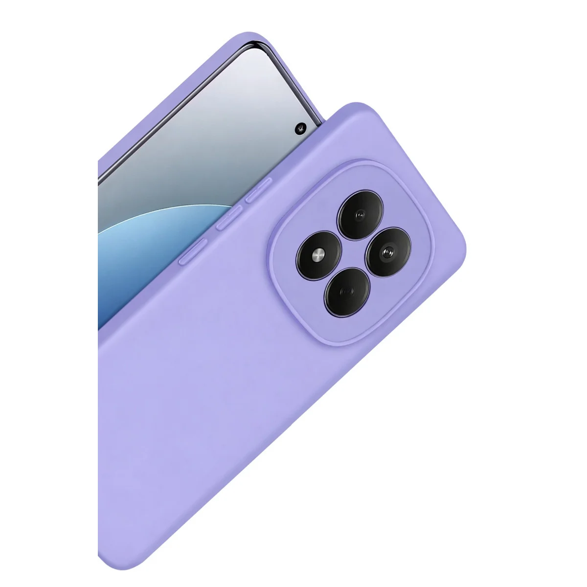 Note 15 Pro 4G Silikon Kılıf (Lila) - Şıklık ve Maksimum Koruma
