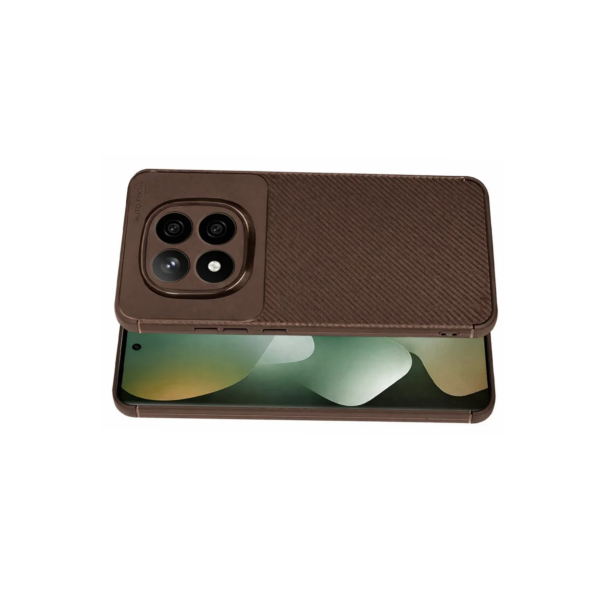 Note 15 Pro 5G Auto Focus Karbon Kapak Kahverengi - Maksimum Koruma ve Premium Stil
