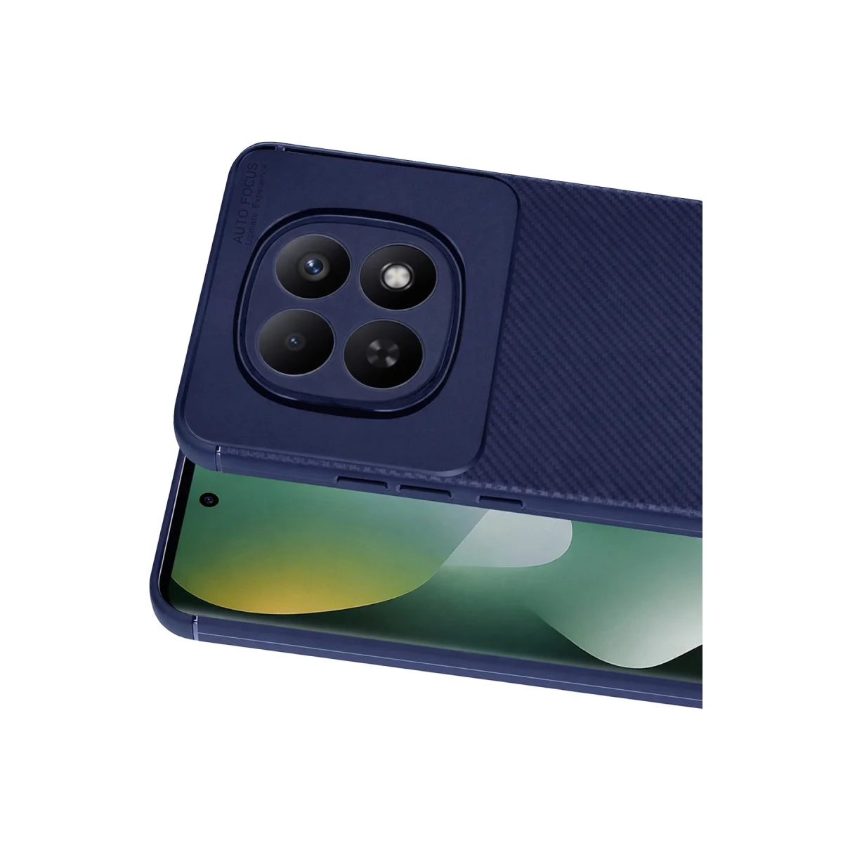 Note 15 Pro 5G Karbon Kapak - Otomatik Odak, Çizilmeye Dayanıklı, Lacivert Koruma