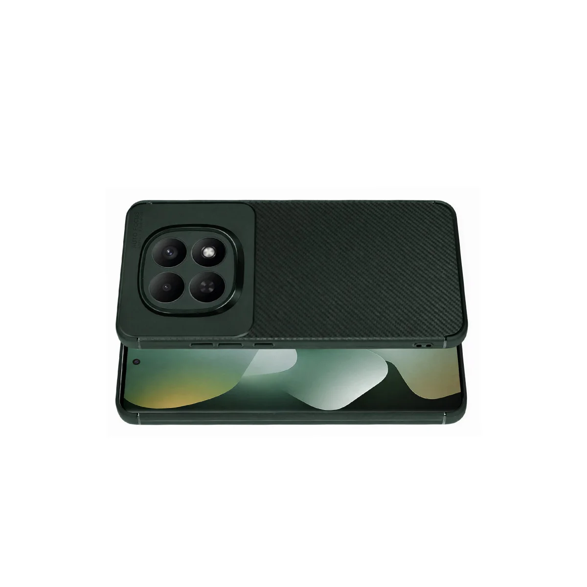 Note 15 Pro 5G Karbon Kapak - Koyu Yeşil, Auto Focus, Anti-İz ve Dayanıklı