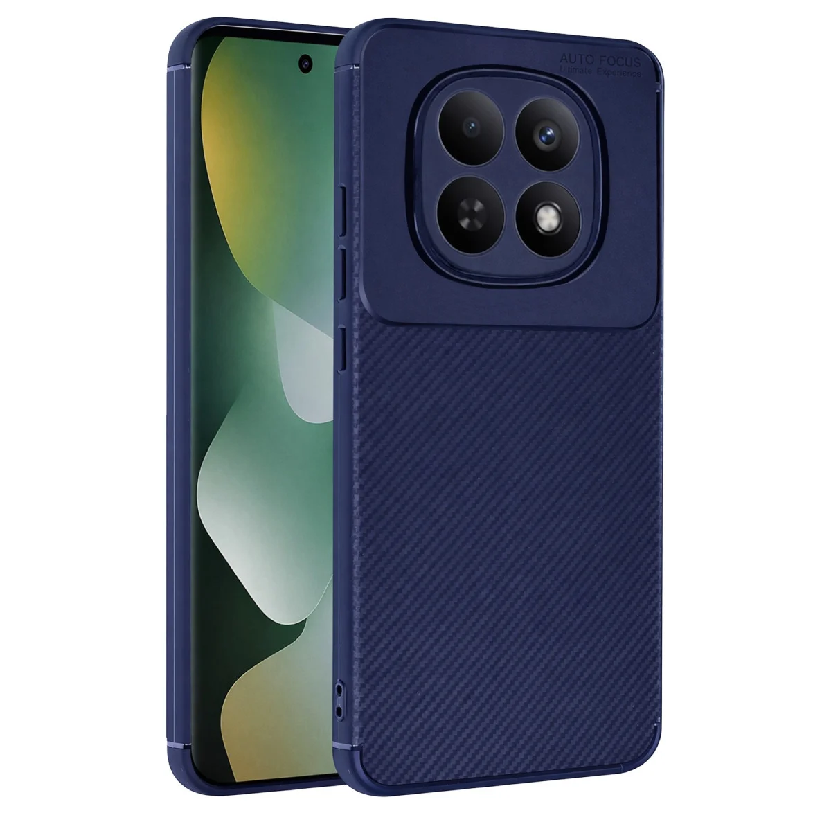 Note 15 Pro 5G Karbon Kapak - Otomatik Odak, Çizilmeye Dayanıklı, Lacivert Koruma
