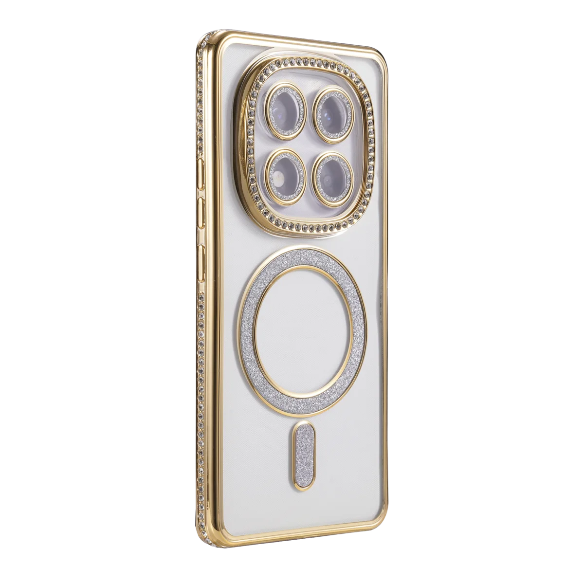 Note 15 Pro 5G Magneticsafe Kılıf - Joke Simli & Gold