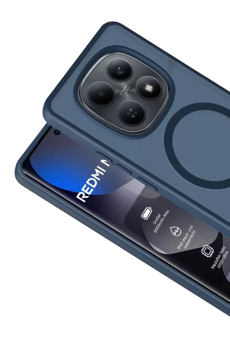 Note 15 Pro Plus 5G ile Uyumlu Magsafe Şarj Destekli Silikon Kılıf - Lacivert