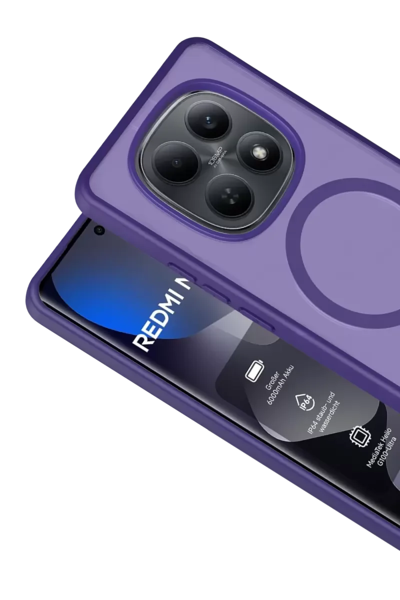 Note 15 Pro Plus 5G ile Uyumlu MagSafe Kapak - Derin Mor Jota Premium Silikon Kılıf