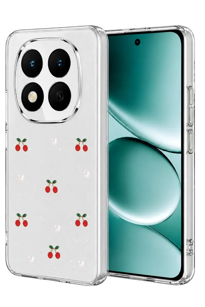 Note 15 Pro Plus 5G ile Uyumlu Fiyonk Desenli Kapak - Desen 9 | Şeffaf ve Darbe Korumalı