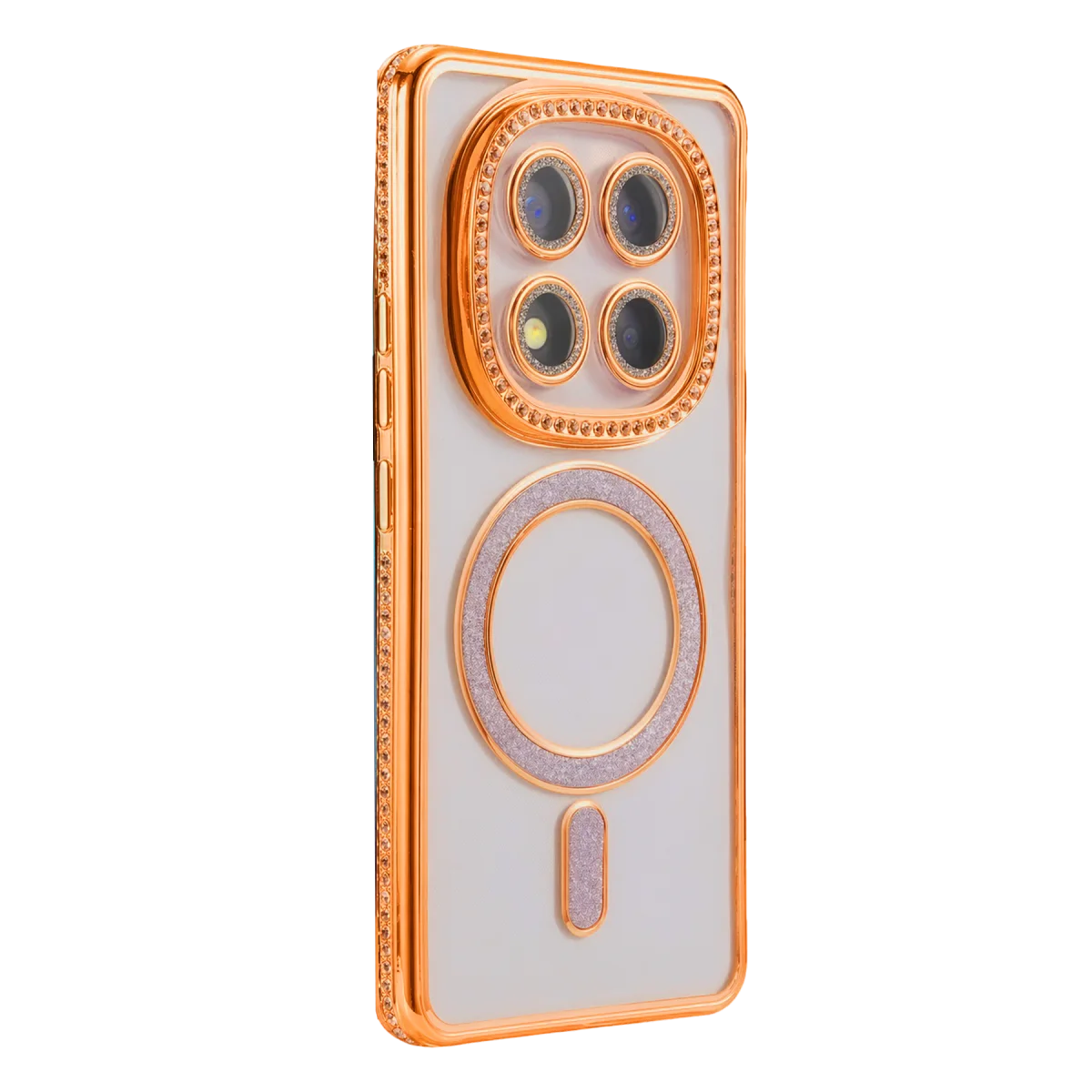 Note 15 Pro Plus 5G Joke Simli Magneticsafe Kılıf - Turuncu