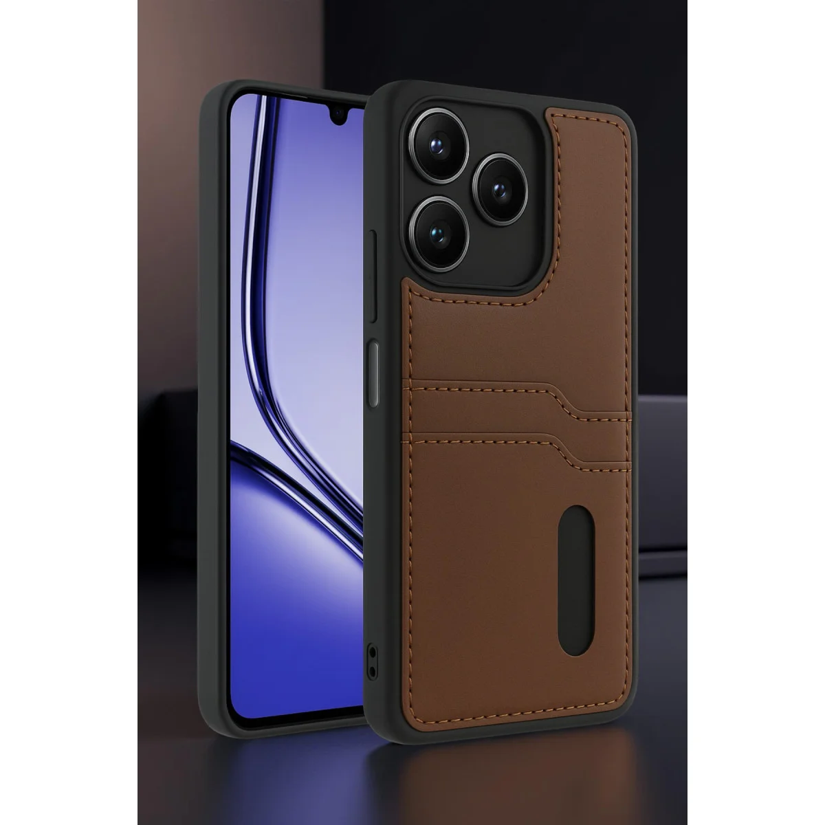 Note 50 4G Deri Kılıf Sara Kartvizitli Lacivert - Ekstra Koruma ve Pratiklik