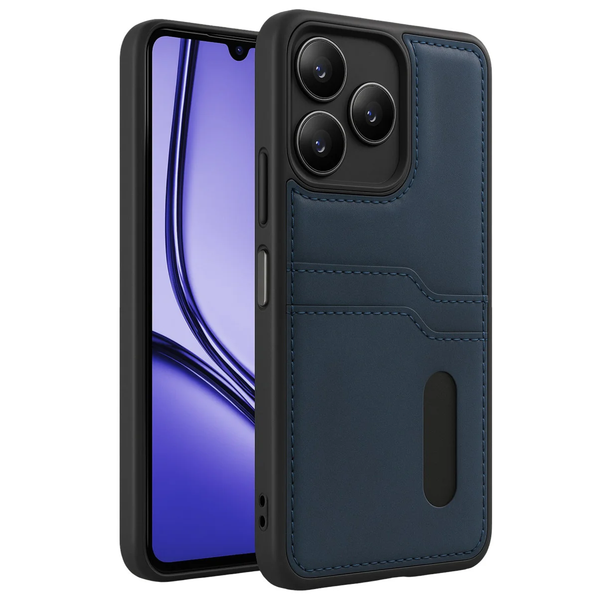 Note 50 4G Deri Kılıf Sara Kartvizitli Lacivert - Ekstra Koruma ve Pratiklik