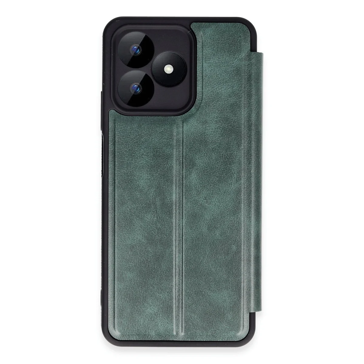 Note 50 4G Kılıf Flip Cover - Koyu Yeşil Premium Koruma