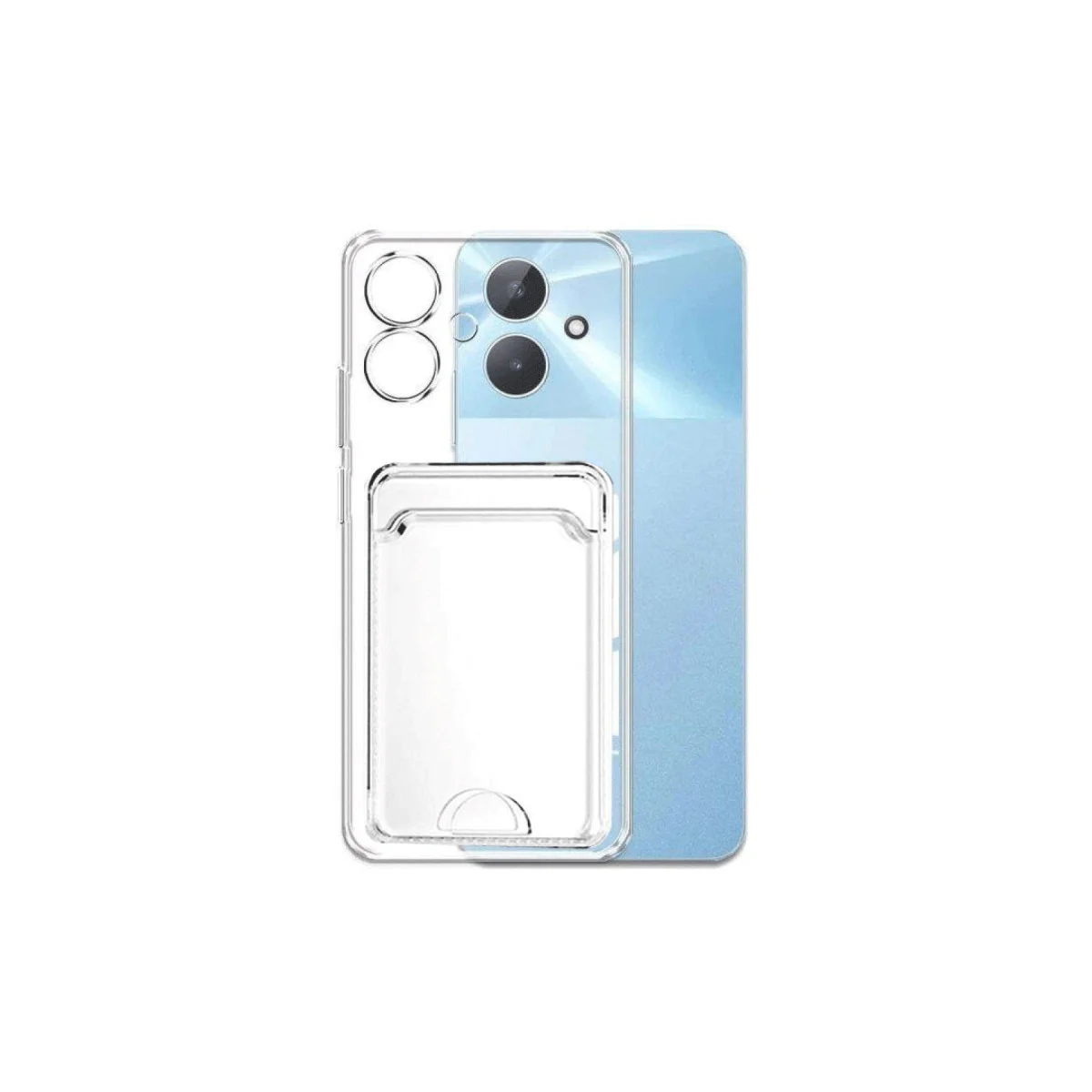 Note 60 Şeffaf Silikon Kılıf - Kart Bölmeli, Premium ve Uzun Ömürlü Koruma
